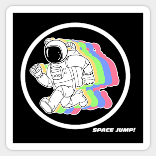 Astronaut Space Jump Sticker